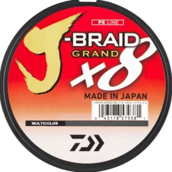 Tresse daiwa jbraid grand multicolor (8 brins) bobine de 500m