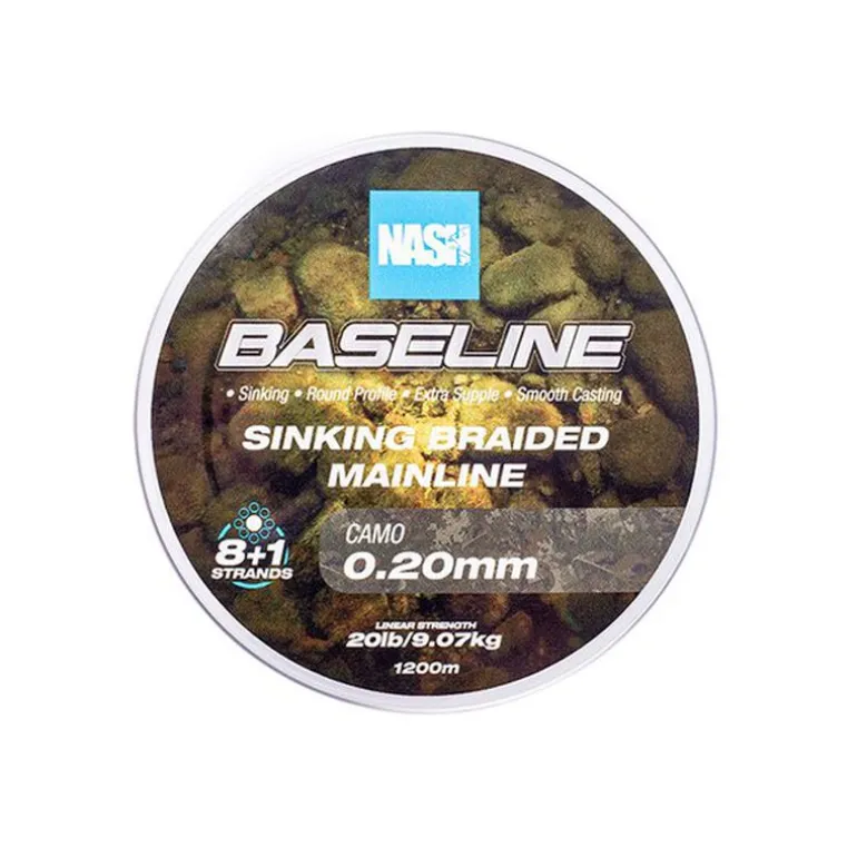 Tresse Nash Baseline Sinking Braid Camo 1200m
