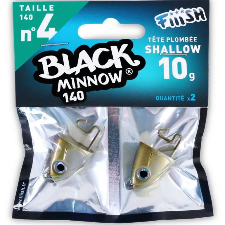 Tête plombee fiiish black minnow 140 shallow 10g (x2)