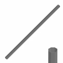 Tube Rive Octo 50mm L182cm Fume