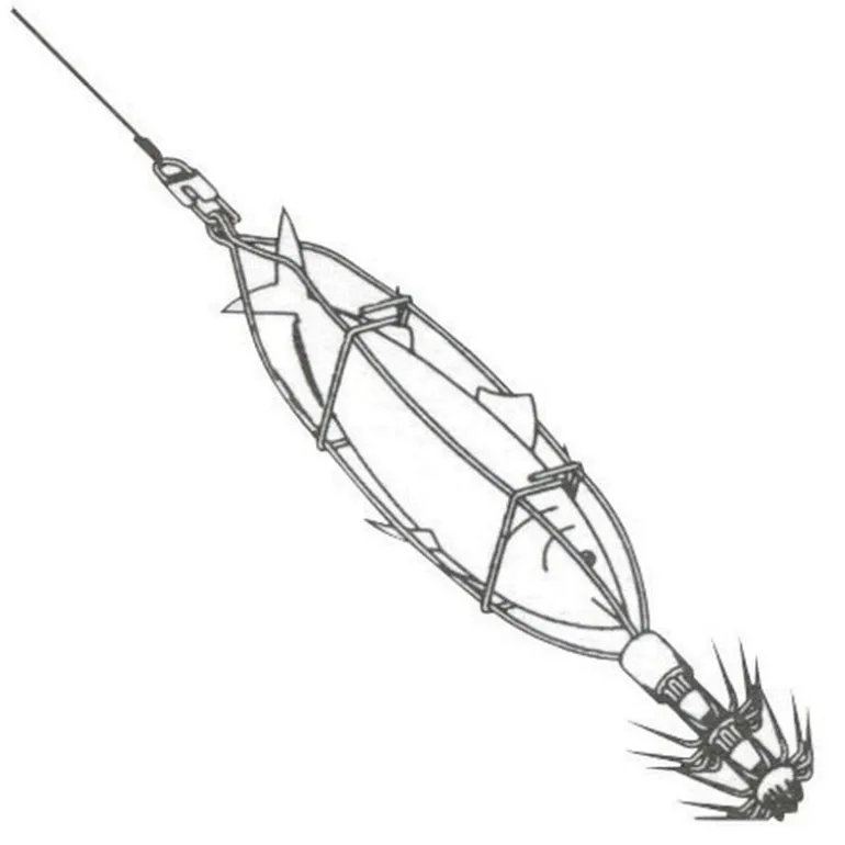 Turlutte mer flashmer cage a sardine 15cm