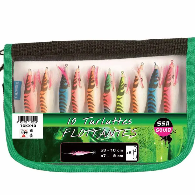 Turlutte mer flashmer kit 10 turluttes flottantes