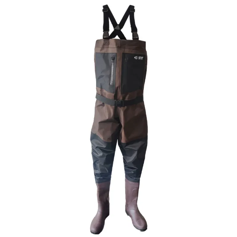 Waders PVC Sert Luxe Semelles Crantées